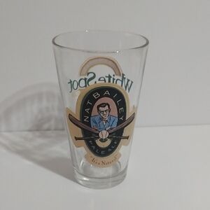 Branded Pint Glass - Clear with Multicolor Logo, White Spot/ Nat Bailey